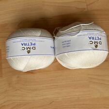2x Petra 5 crochet cotton 100g by DMC col54460 ( off white ) pale cream