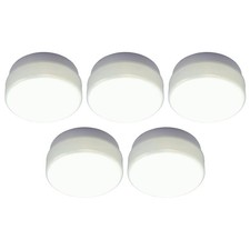 5 x ASD AC/WL100 Circular External Bulkhead Light Fittings - White Base