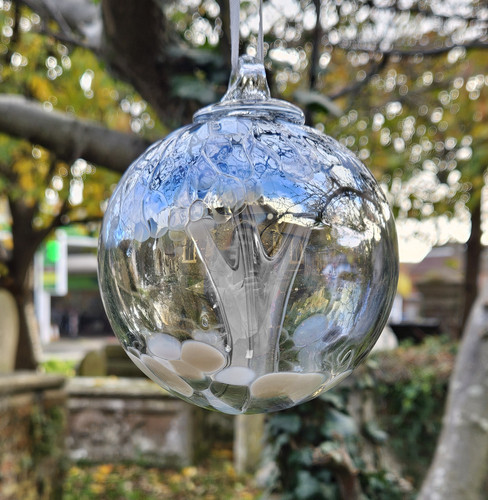 Glass witches ball - glass,