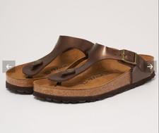 BIRKENSTOCK GRACEFUL TOFFEE GIZEH GLADIATOR THONG SANDALS - UK 5, EUR 38 REGULAR