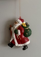 Vintage Christmas Bauble Santa