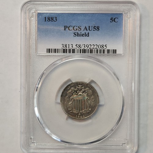 1883 shield nickel pcgs - 1883,