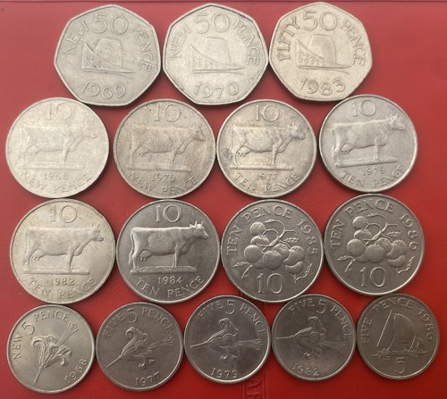 Guernsey 3x 50p - 3x, coins