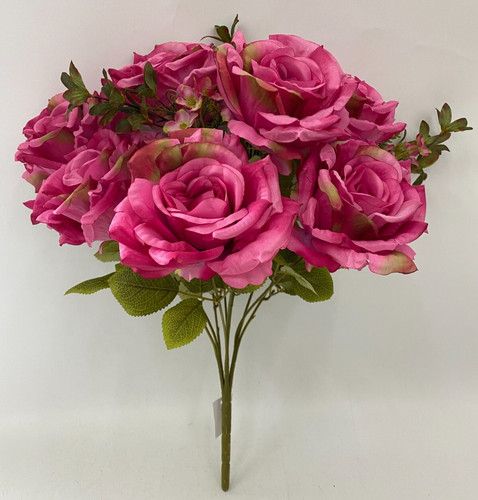 Open rose bunch artificial - rose, 7