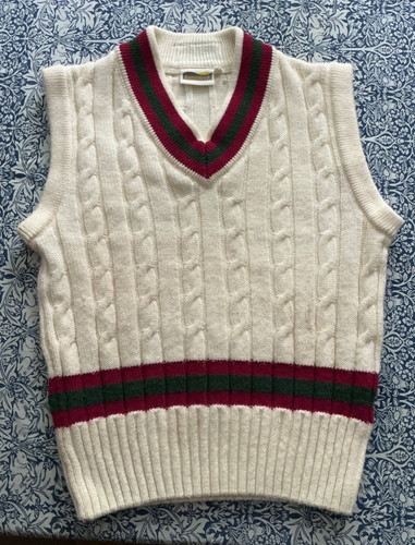 Cable knit sweater vest