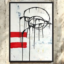 Original Mixed Media Abstract Modern Art Painting 18x24 "Rushlight" Signed