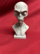 Grey Alien Bust - 3D printed, Roswell, E.T. UFO, Si-Fi, Halloween, Gift. 