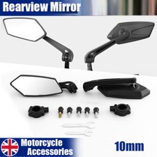 10MM Motorcycle Motorbike Rearview Mirrors Rear View Side Mirrors Universal 2x