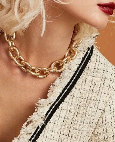 Thick chunky gold chain - chunky,