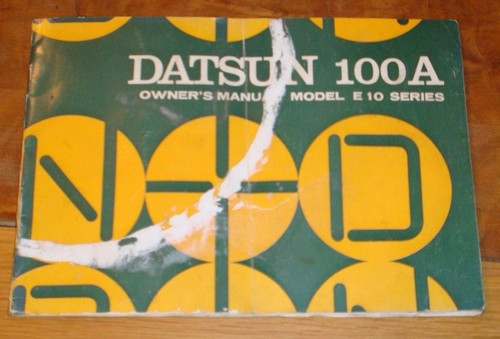 Datsun 100a model e10 - 100a, series