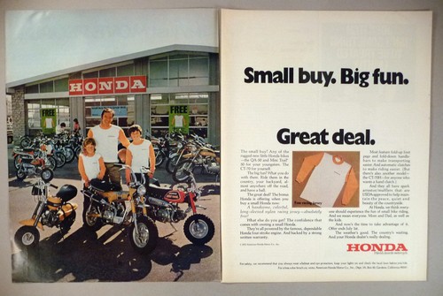 Honda trail bike page print - bike,