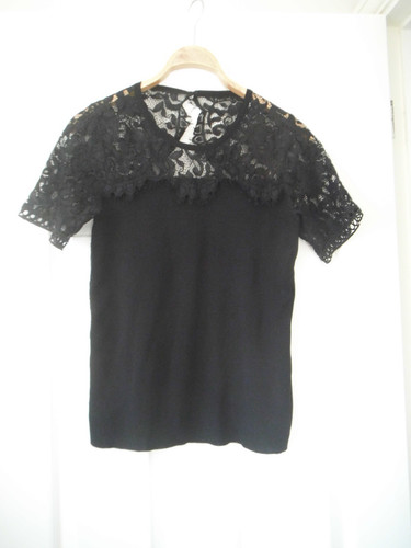 Ladies lacy short sleeve top - lacy,