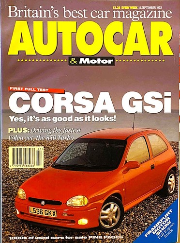 Autocar magazine sep - autocar, 15-sep-93