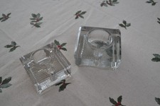 Vintage glass desk inkwells - vintage,