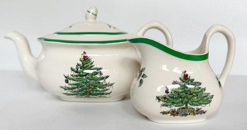 Spode christmas tree teapot - christmas,
