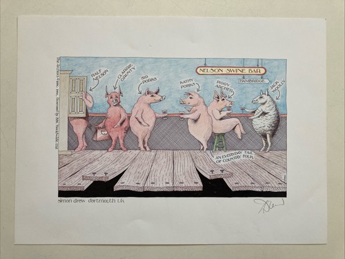 Vintage simon drew print hand - vintage,