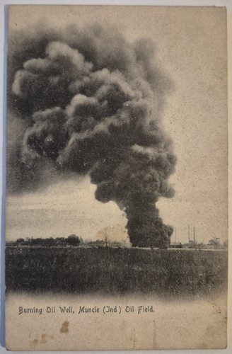 Vintage postcard burning - postcard,