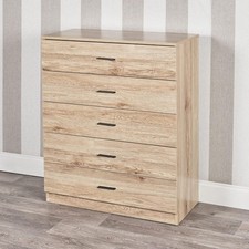 5 Drawer Chest of Drawers Oak