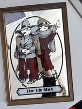 Vintage Paul Brynley Davies Art deco Big Shot Printed Mirror Retro Kitsch 1970s