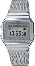 Unisex Wristwatch CASIO A-700WEM-7AEF Stainless Steel Mesh Gray VINTAGE