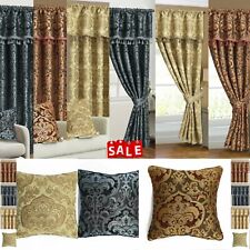 Thick Luxury Jacquard Curtain Ready Made Pair Pencil Pleat Tradition/Modern Uniq