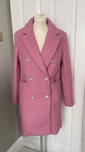 Milly pink boucle coat - boucle,