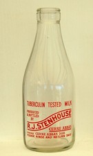 milk bottle : super 1950's Stenhouse of Cerne Abbas : dairy quart