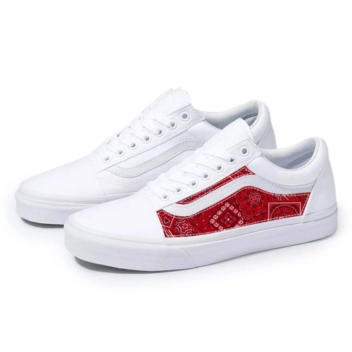 Vans white old skool red - vans, x