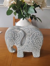 Next White Nad Grey Elephant Ornament
