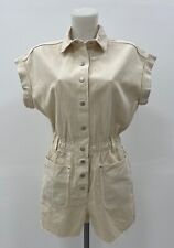 Ladies New Ex Zara  Cream Denim  Playsuit Size  XS-2XL