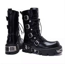 Rock Leather Boots Men Punk