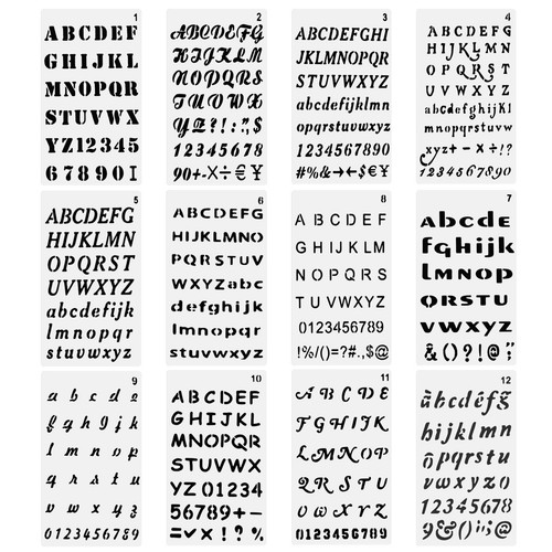 Small letter stencils - small, stencils,
