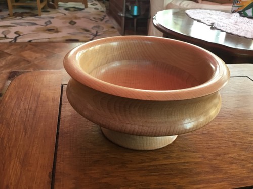 Hand turned wooden bowl - turned,