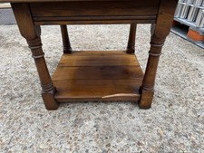 Coffee Table Storage Square Oak Solid