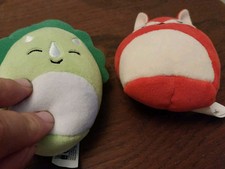 Mcdonalds 2023 Squishmallows - Fifi Red Fox And Tristan Green Dinosaur 