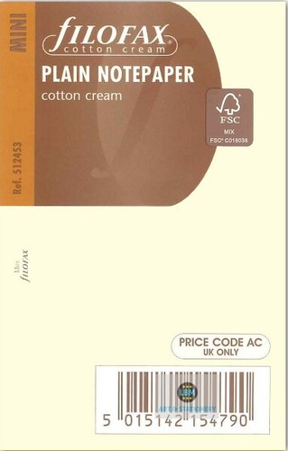 Filofax mini size - size, cream