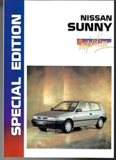 Nissan Sunny Inspiration 1.4 Limited Edition 1993 UK Market Brochure 3-dr & 5-dr