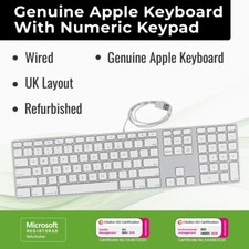 Genuine Apple Keyboard UK Standard Layout with Numeric Keypad USB Wired