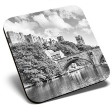 Square Single Coaster bw - Durham Castle & Cathedral England  #42822