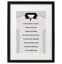 Derby County fans song / retro shirt art print / poster