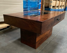 Solid Sheesham Wood Pebble Coffee Table (E560)