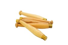 5x 125mm Small Wood Ash Handles with Brass Ferrules for Wood Turning Tools W8056