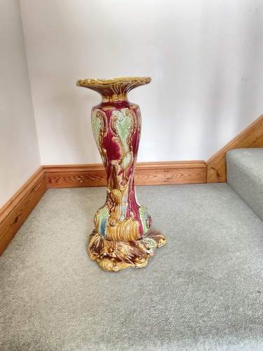 Antique majolica jardiniere - majolica,