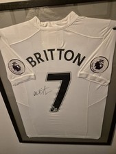 Swansea City Match Worn And Signed Shirt 7 BRITTON 