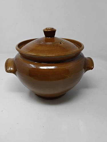 Studio pottery crock pot - pottery,