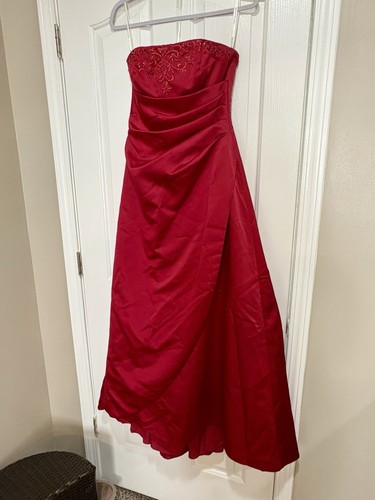 David bridal red formal prom - bridal,