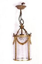 Antique 20C Brass Hall Lantern