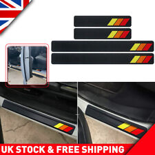 Car Auto Door Sill Stickers Decals Protector Classic Retro Style Tri-Color Decor