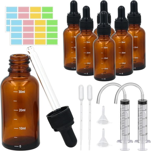 30ml amber glass dropper - amber,