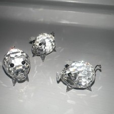  3 Swarovski Piglets